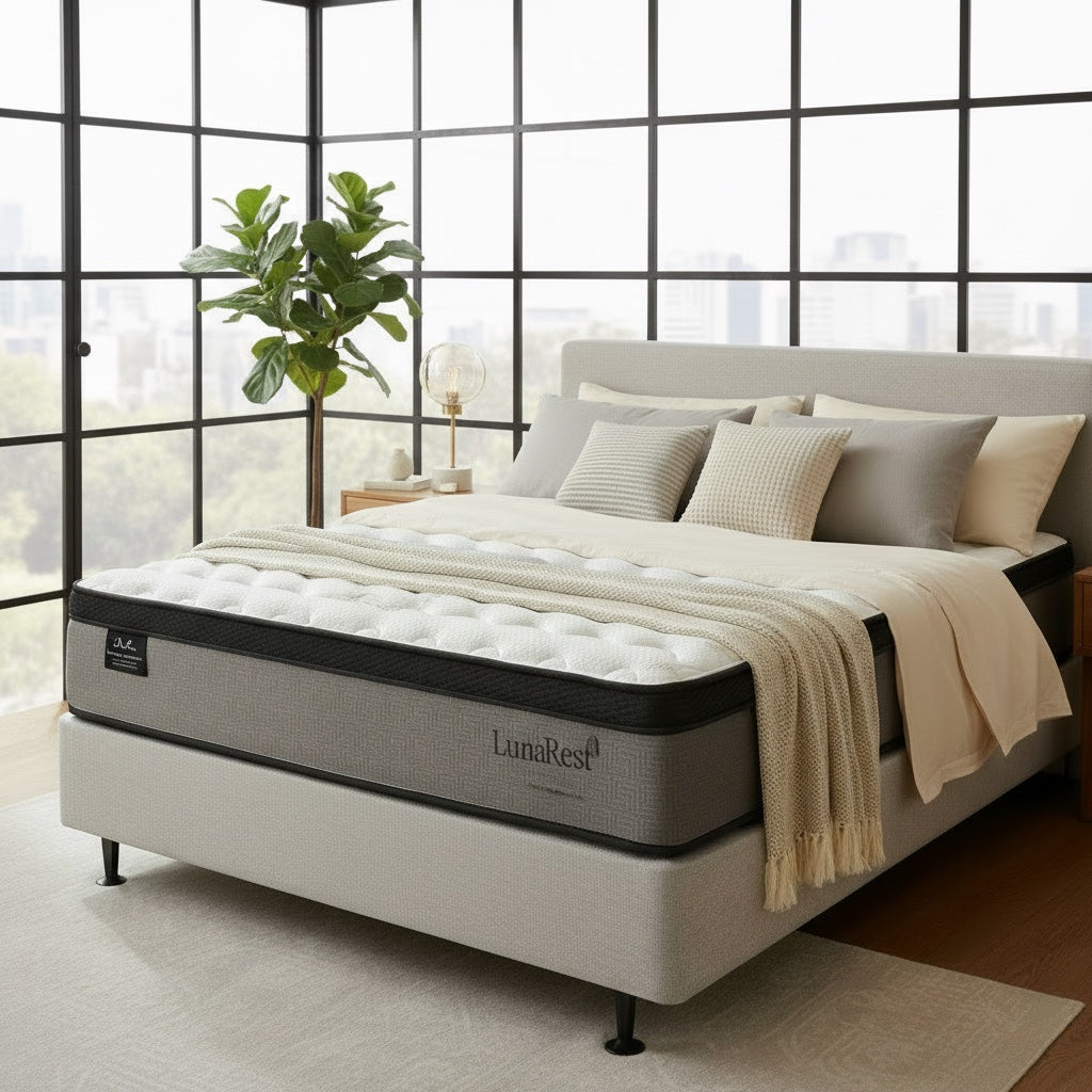 LunaRest NZ Made Luxurious Euro Top Mattress & Base