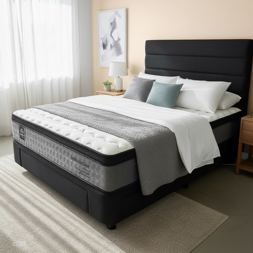 LunaRest NZ Made Luxurious Euro Top Mattress & Base