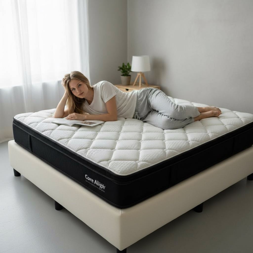 CoreAlign (NZ Made Premium) - 5 Zone Pillow Top Pocket Spring Mattress & Base